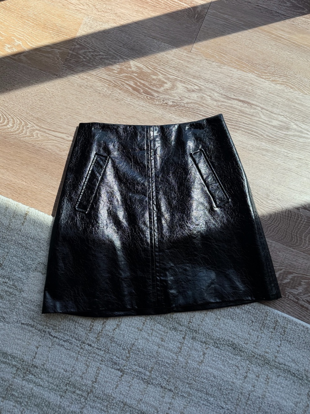 Faux leather skirt